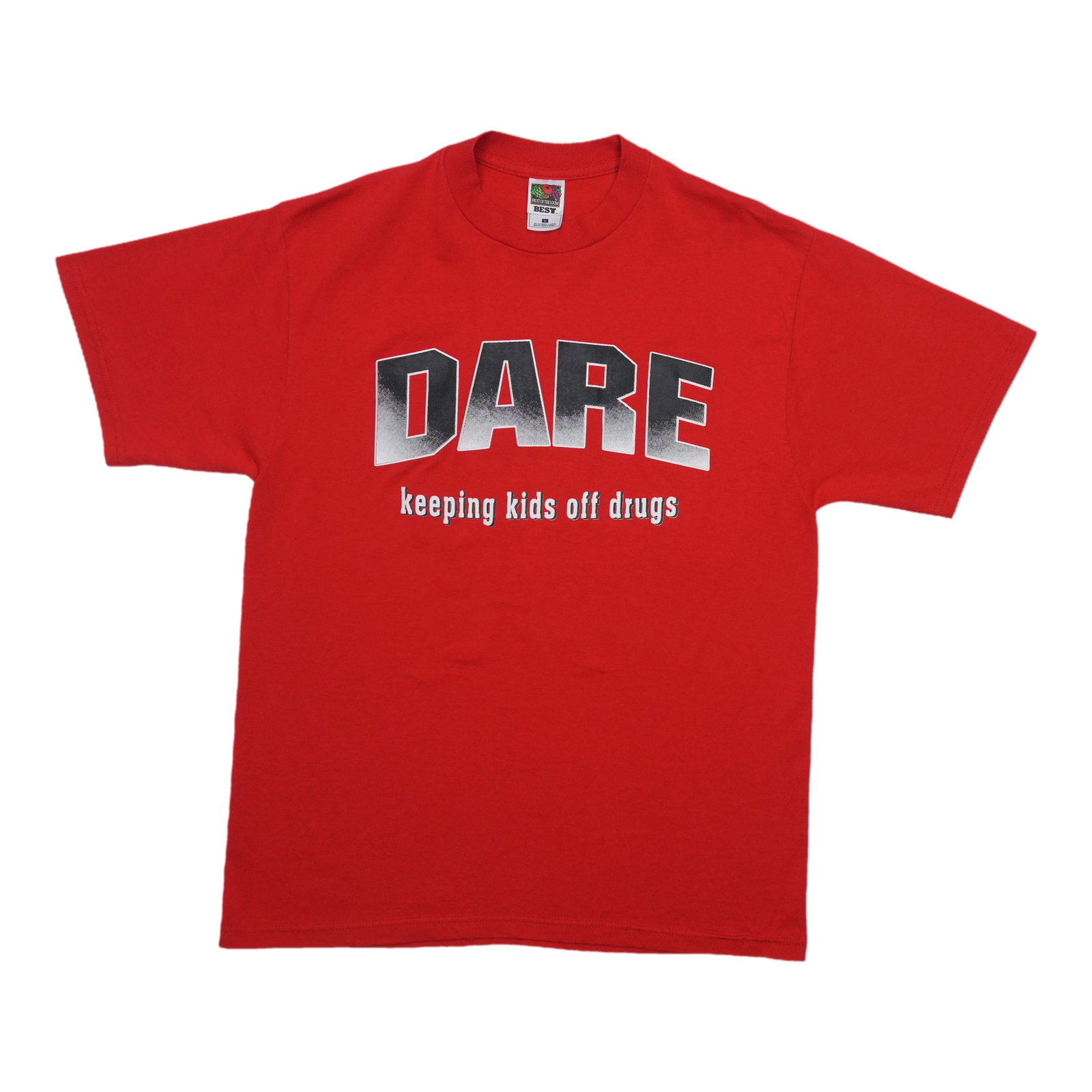Red 1990s DARE Keeping Kids Off Drugs T Shirt Large (1 of 4)