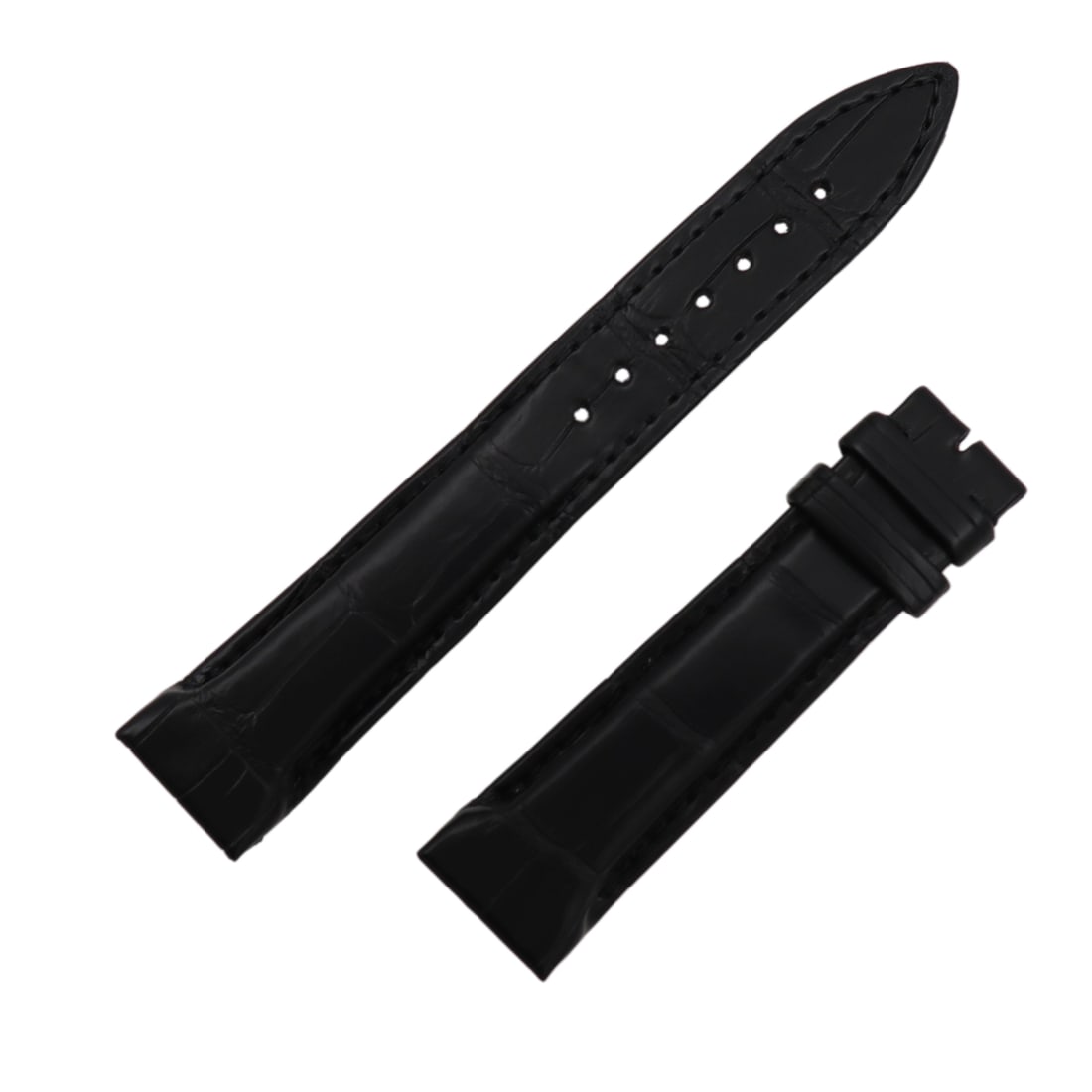 Franck Muller Black Leather Wristwatch Band 19mm 16mm: Franck Muller Black Leather Wristwatch Band 19mm 16mm Enhance your timepiece with this premium Franck Muller leather wristwatch band. Designed for comfort and style, this black band features a width o
