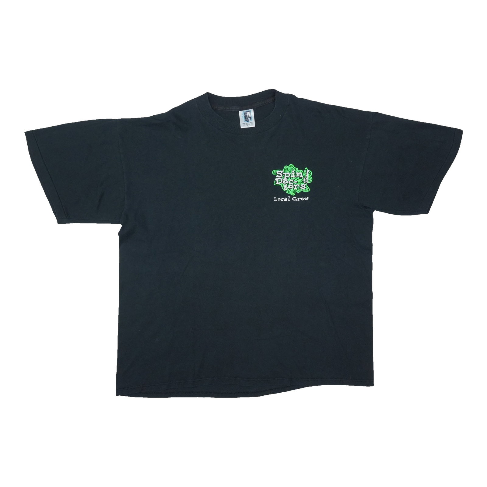 Black 1990s Spin Doctors Local Crew Cotton Shirt XL (1 of 4)