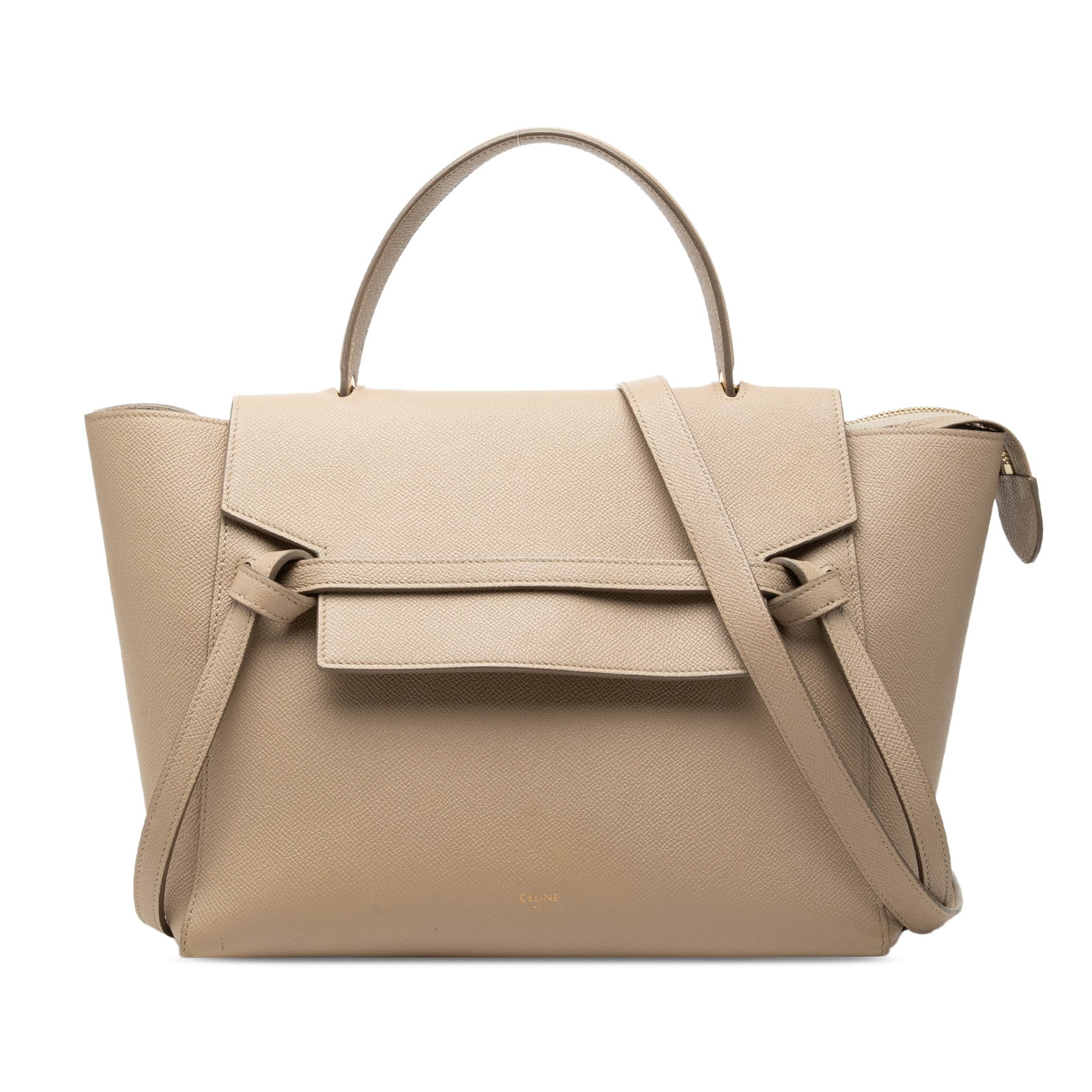 Celine Mini Belt Bag in Beige Grained Calfskin Leather (1 of 7)