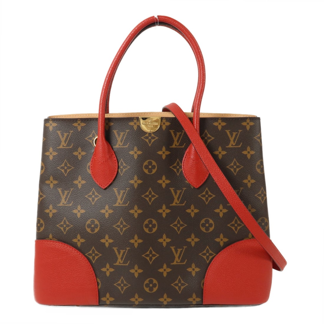 Louis Vuitton Flandrin M41596 2 Way Shoulder Bag Monogram Brown Red (1 of 16)