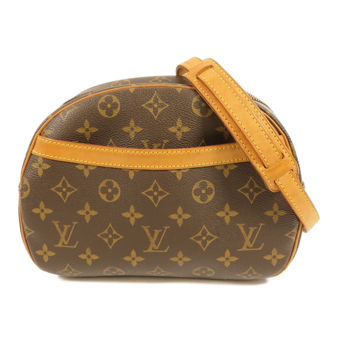 Louis Vuitton Blois M51221 Monogram Crossbody Shoulder Bag Brown: Louis Vuitton Blois M51221 Monogram Crossbody Shoulder Bag Brown Louis Vuitton Blois shoulder crossbody bag in brown Monogram PVC coated canvas. This women's bag features a structured silhouette with 