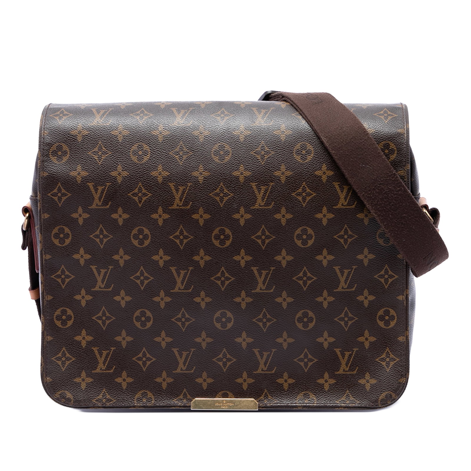Louis Vuitton Abbesses Monogram Canvas Shoulder Bag: Louis Vuitton Abbesses Monogram Canvas Shoulder Bag Louis Vuitton Monogram Abbesses bag made in France. It features a monogram canvas body with vachetta leather trim, an adjustable flat shoulder strap