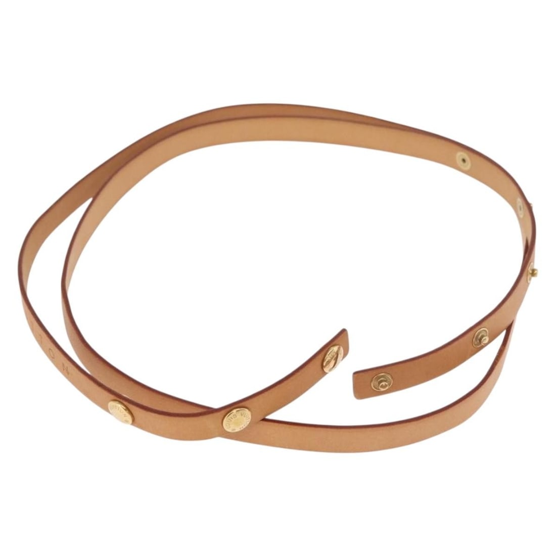 Louis Vuitton Beige Leather Shoulder Strap 44.5 in France: Louis Vuitton Beige Leather Shoulder Strap 44.5 in France Louis Vuitton shoulder strap in beige leather, made in France. This women's accessory measures approximately 44.5 inches in length and about 0