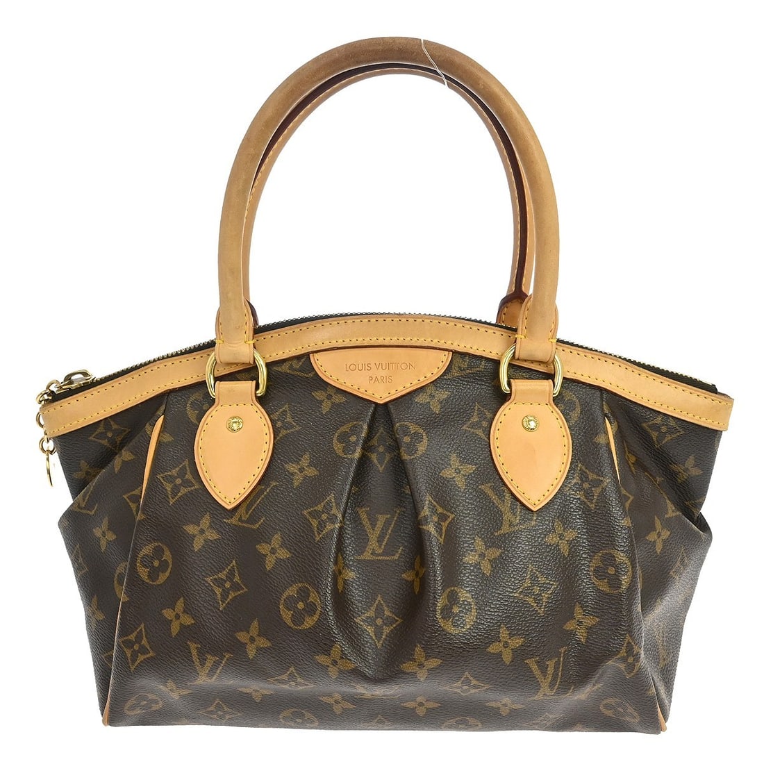 Louis Vuitton Tivoli Handbag Brown Canvas France: Louis Vuitton Tivoli Handbag Brown Canvas France Louis Vuitton Tivoli Monogram handbag in brown canvas. This women's bag is made in France and remains in good condition, with natural patina on the lea
