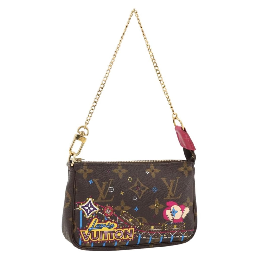 Louis Vuitton Vivienne Mini Pochette Accessoires Monogram Canvas Pouch: Louis Vuitton Vivienne Mini Pochette Accessoires Monogram Canvas Pouch Louis Vuitton Monogram Vivienne Mini Pochette Accessoires is a women's accessory pouch made from Monogram Canvas in the Monogram 