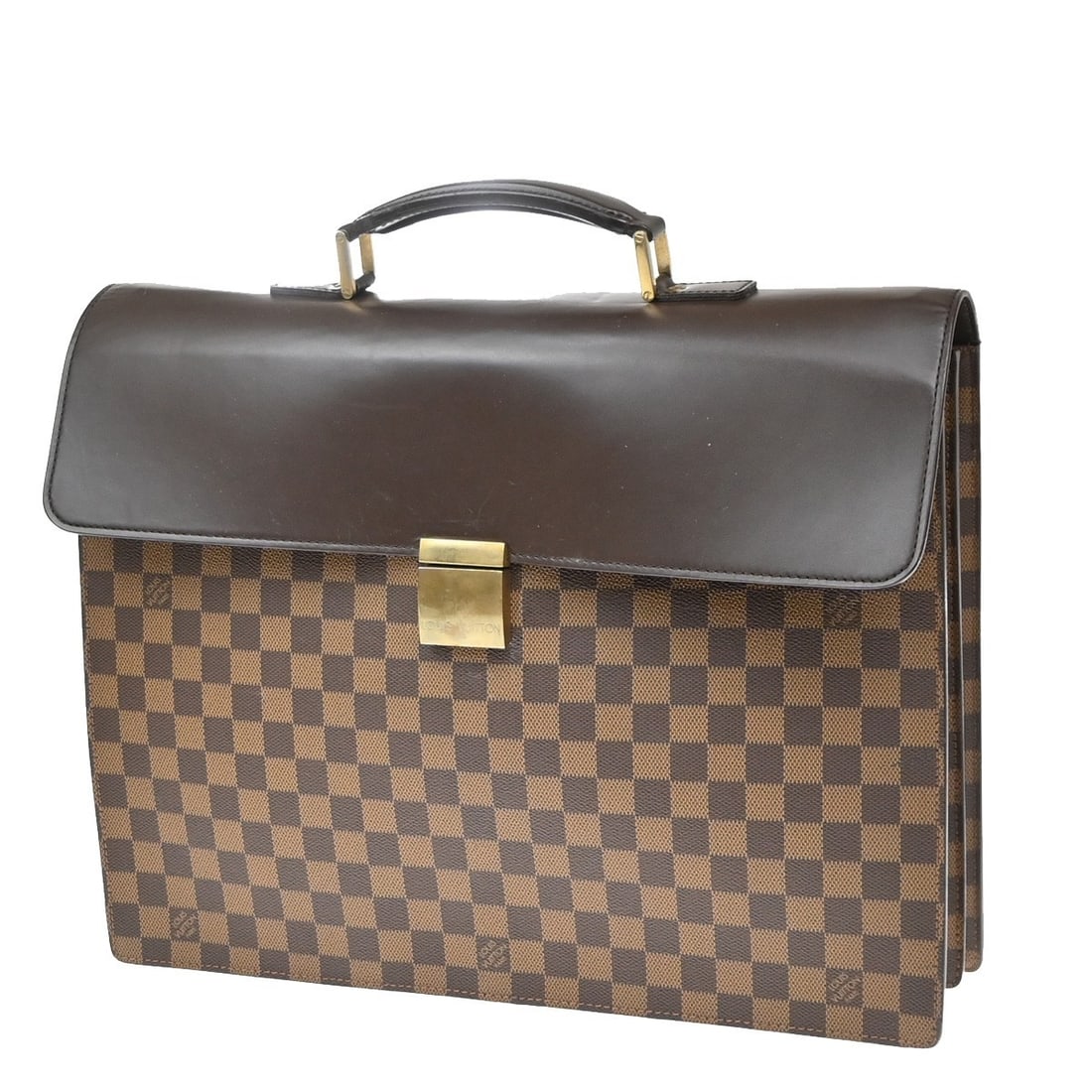 Louis Vuitton Altona unisex brown canvas briefcase: Louis Vuitton Altona unisex brown canvas briefcase Louis Vuitton Altona in Damier Ebene canvas with a structured unisex design. This piece is made in France and shows fair overall condition with visib