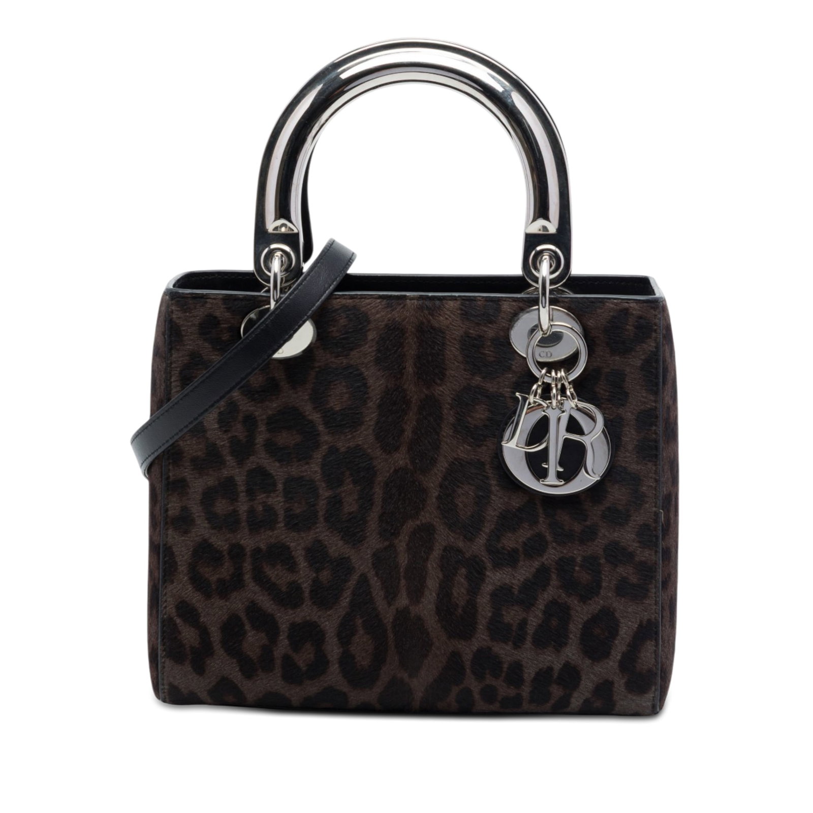 Dior Lady Dior Medium Leopard Print Pony Hair Shoulder Bag (1 of 7)