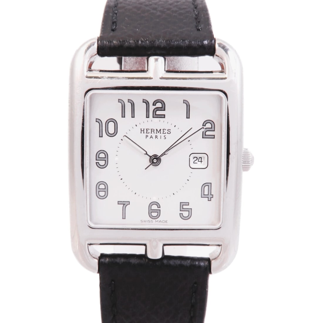 Hermes CC2.710 Cape Cod ladies quartz wristwatch in black steel (1 of 13)