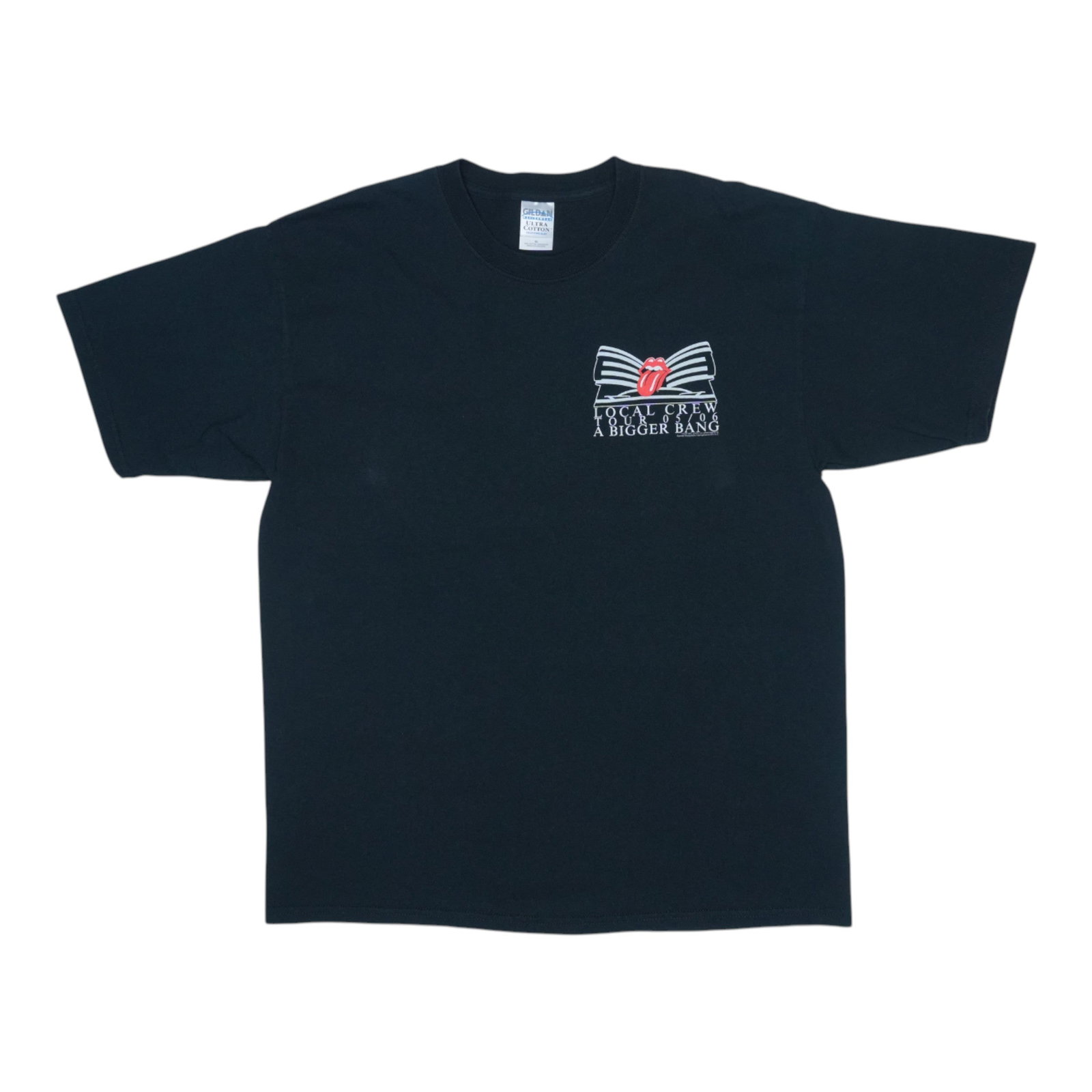 Black 2006 Rolling Stones Bigger Bang cotton crew shirt XL: Black 2006 Rolling Stones Bigger Bang cotton crew shirt XL Authentic 2006 Rolling Stones Bigger Bang crew shirt in black cotton. This original vintage shirt is a true vintage piece, not a modern repro