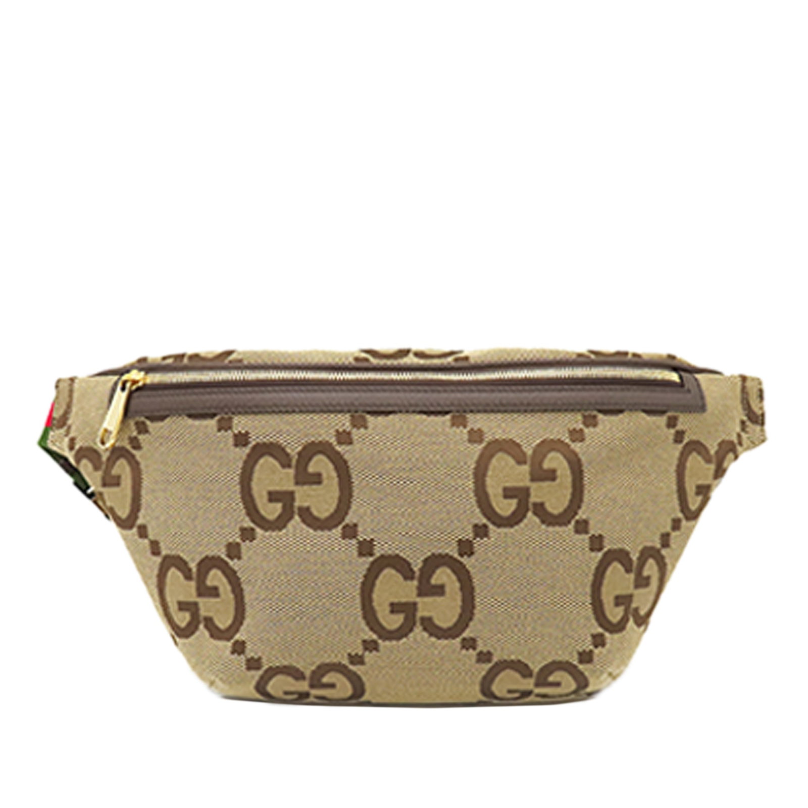 Gucci Jumbo GG Web Canvas Belt Bag Beige: Gucci Jumbo GG Web Canvas Belt Bag Beige Gucci Jumbo GG Canvas Web Belt Bag crafted in beige fabric with an adjustable flat waist strap and top zip closure. Made in Italy. Condition AB with noted wear