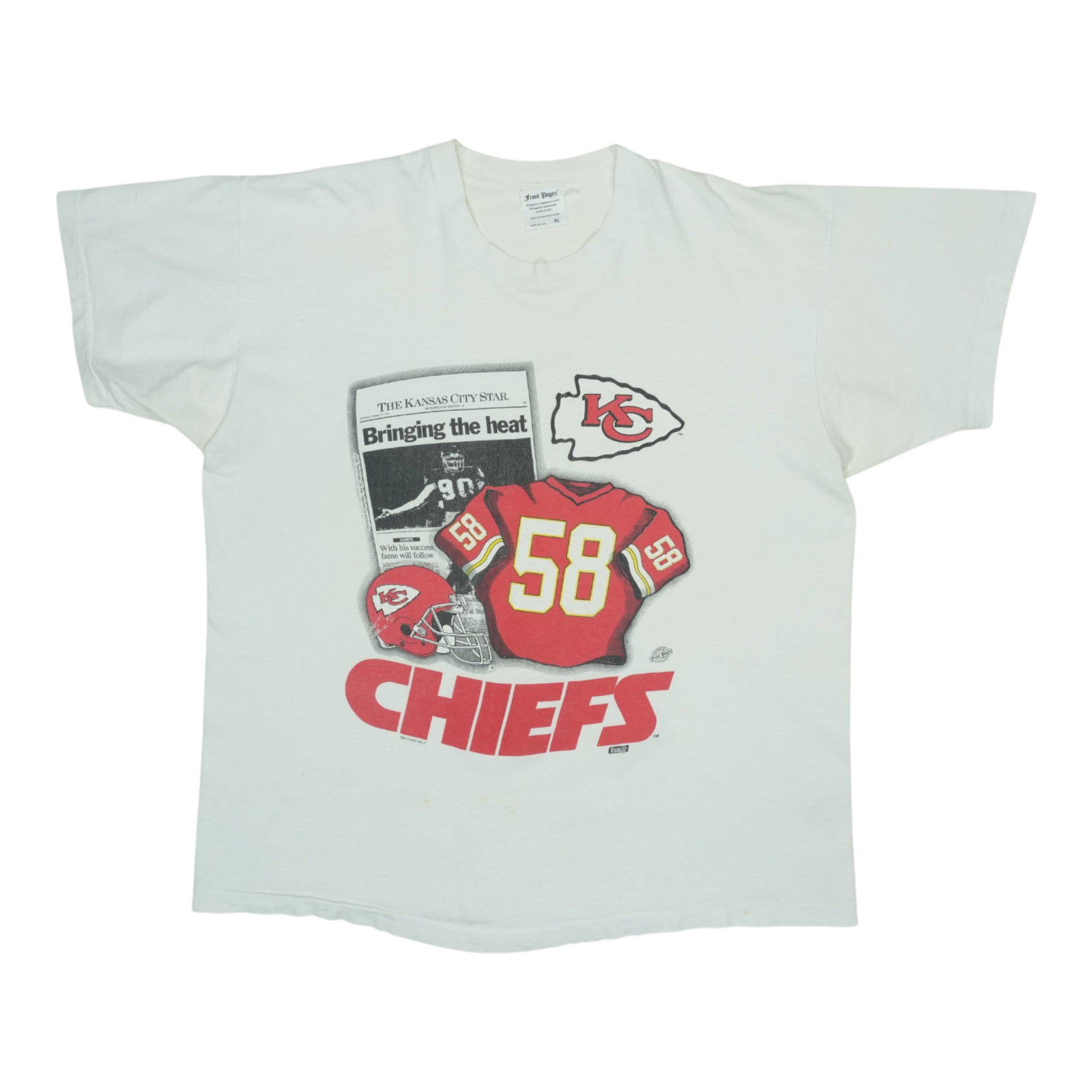 Vintage 1995 Derrick Thomas Kansas City Chiefs Cotton Shirt XL (1 of 10)