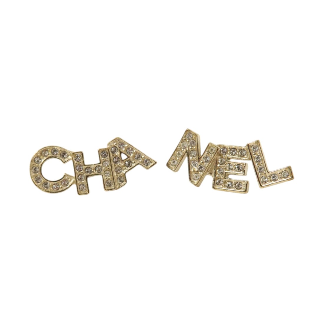 CHANEL A20B CC Pierced Earrings Gold Tone Metal Pair: CHANEL A20B CC Pierced Earrings Gold Tone Metal Pair Gold pierced earrings from CHANEL, identified as CC Earrings A20B Metal Gold. They are described as very good condition and come with a storage box