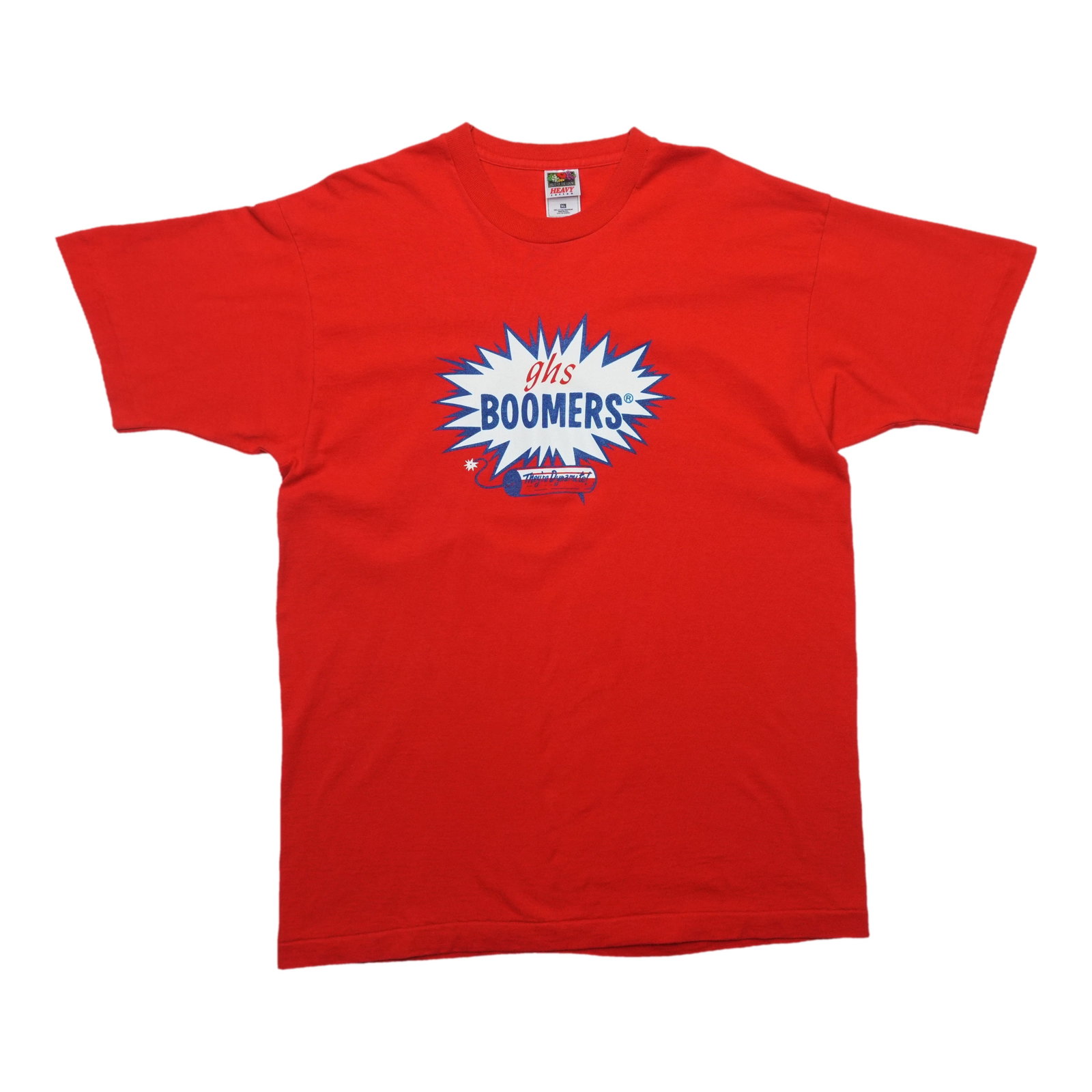 Vintage 1990s GHS Boomers Guitar Strings T Shirt Red Large: Vintage 1990s GHS Boomers Guitar Strings T Shirt Red Large Original vintage 1990s GHS Boomers Guitar Strings shirt with a front graphic. This is a true vintage shirt, not a modern reproduction. The sh