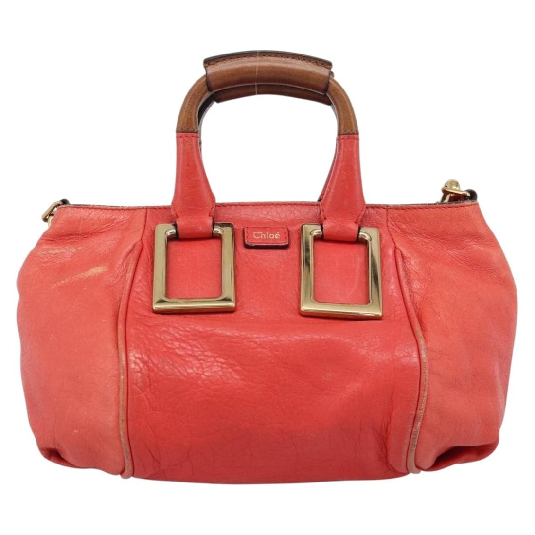 Chloe Ethel red leather handbag 24cm x 15cm x 19cm: Chloe Ethel red leather handbag 24cm x 15cm x 19cm Chloe Ethel leather bag in red, designed for women and made in Italy. The item is in good condition with noted exterior out of shape, light wear, cor