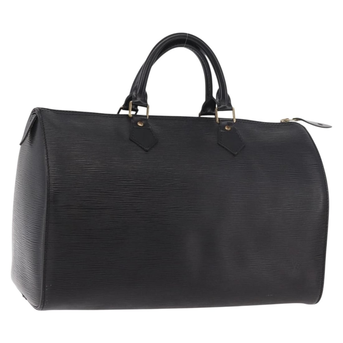 Louis Vuitton M42992 Speedy 35 Epi Leather Handbag Noir Black: Louis Vuitton M42992 Speedy 35 Epi Leather Handbag Noir Black Louis Vuitton Epi Speedy 35 handbag in Noir/black Epi leather. This women's handbag includes a dust bag and shows reasonable wear consiste