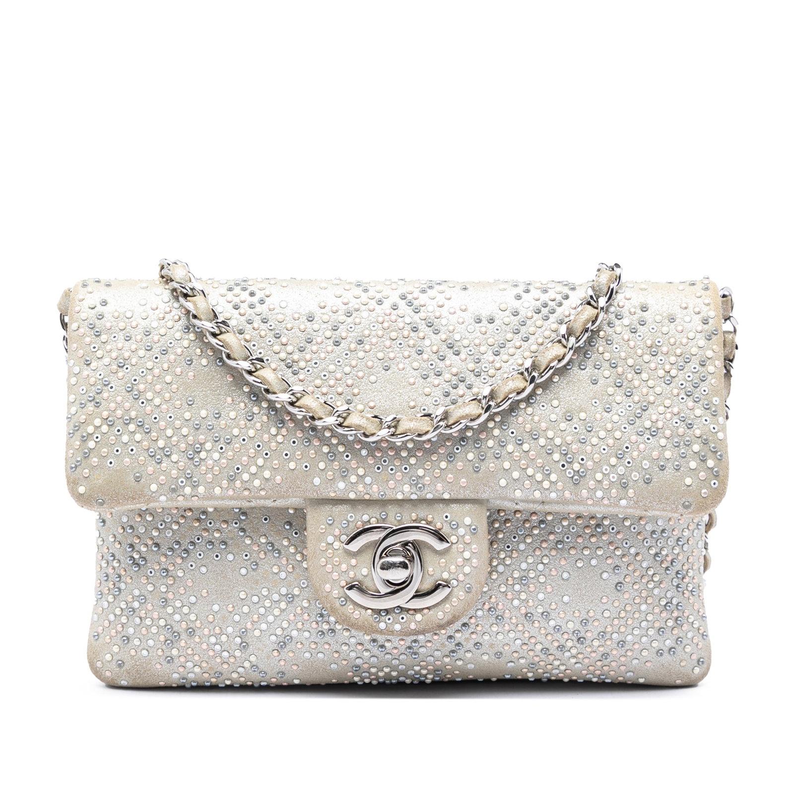 Chanel Mineral Nights Mini Flap Crossbody Suede Beaded Bag (1 of 5)