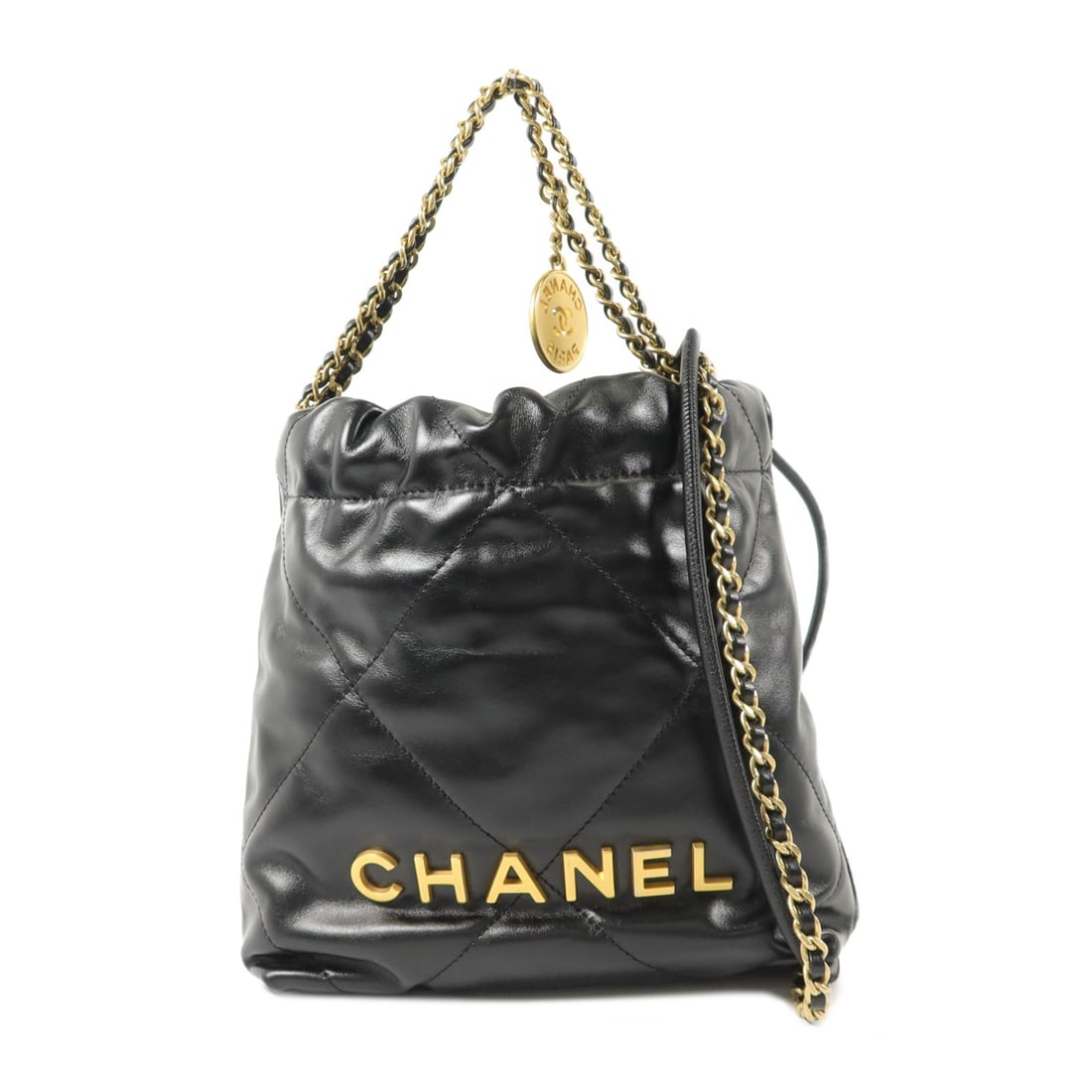 CHANEL Chanel 22 Mini AS3980 2 Way Shoulder Bag Black Calfskin (1 of 16)
