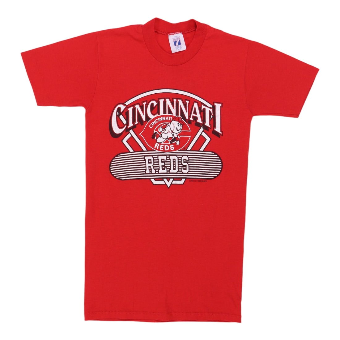 Vintage 1988 Cincinnati Reds Red Poly Cotton Small Shirt (1 of 5)