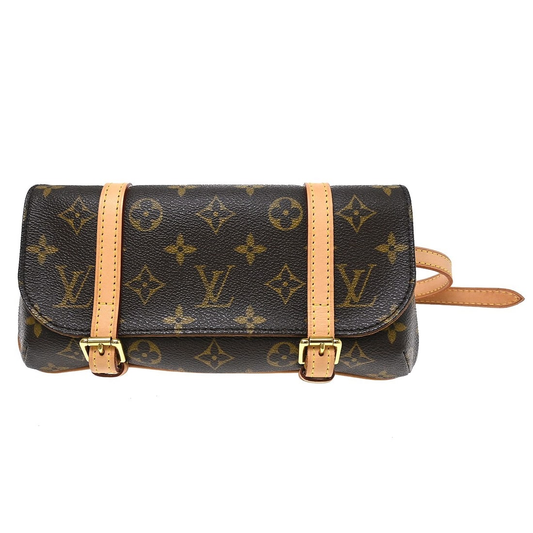 Louis Vuitton Marelle Monogram Belt Bag M51159 MI1005: Louis Vuitton Marelle Monogram Belt Bag M51159 MI1005 Vintage Louis Vuitton Pochette Marelle belt bum bag in brown Monogram canvas with leather trim. This women's bag features a buckle closure, beige 