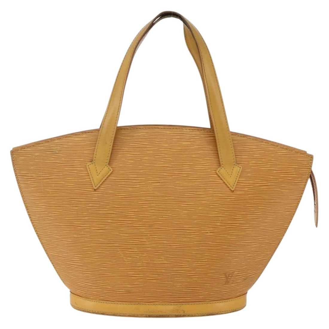 Yellow Epi Leather Saint Jacques Shoulder Bag by Louis Vuitton: Yellow Epi Leather Saint Jacques Shoulder Bag by Louis Vuitton This Louis Vuitton Saint Jacques handbag features durable Epi leather in yellow, designed specifically for women. The bag is pre-owned an