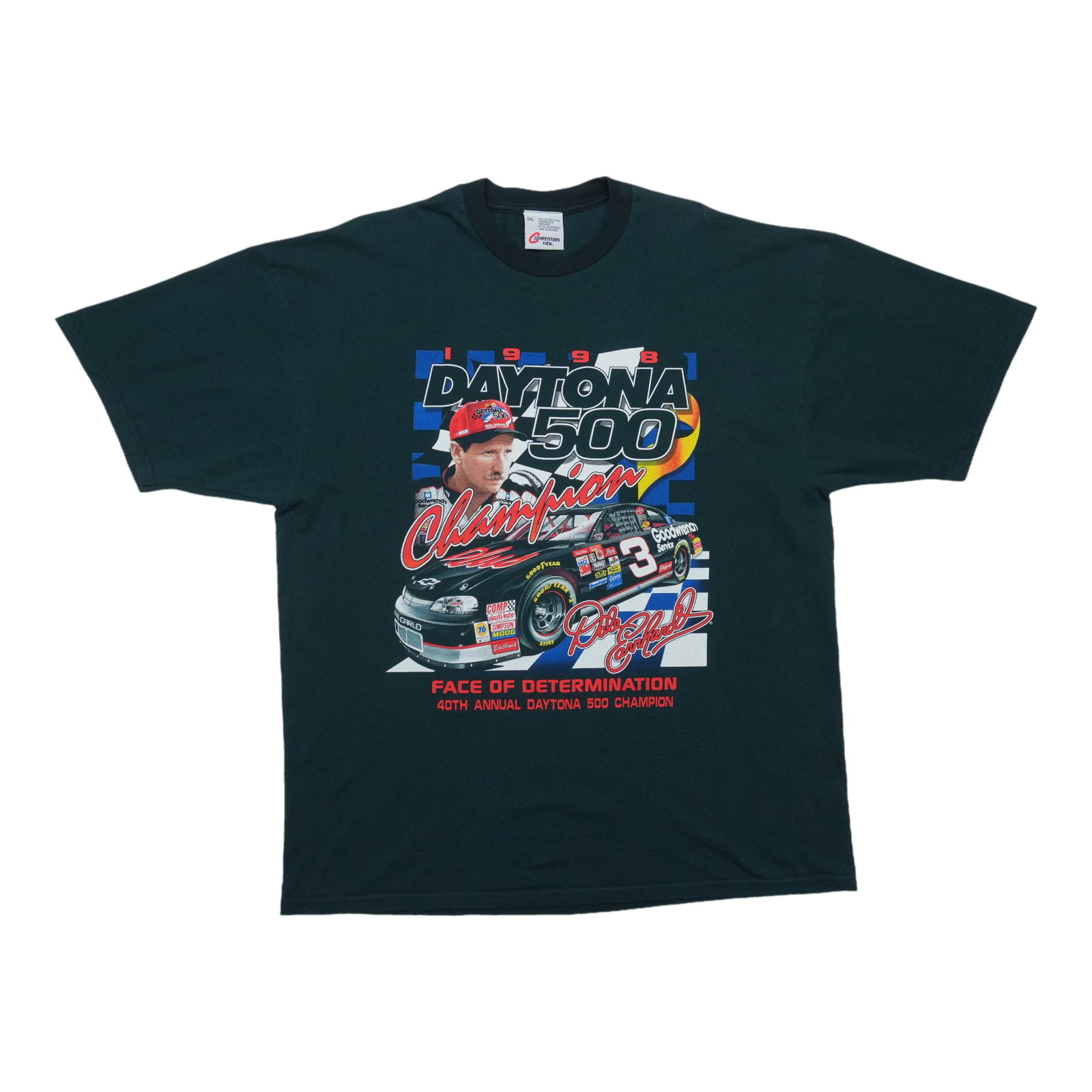Dale Earnhardt Vintage 1990s Black T Shirt XXL: Dale Earnhardt Vintage 1990s Black T Shirt XXL Original vintage 1990s Dale Earnhardt "Forever The Man Forever A Fan" shirt with front and back graphics. This is a true vintage shirt, not a modern repr