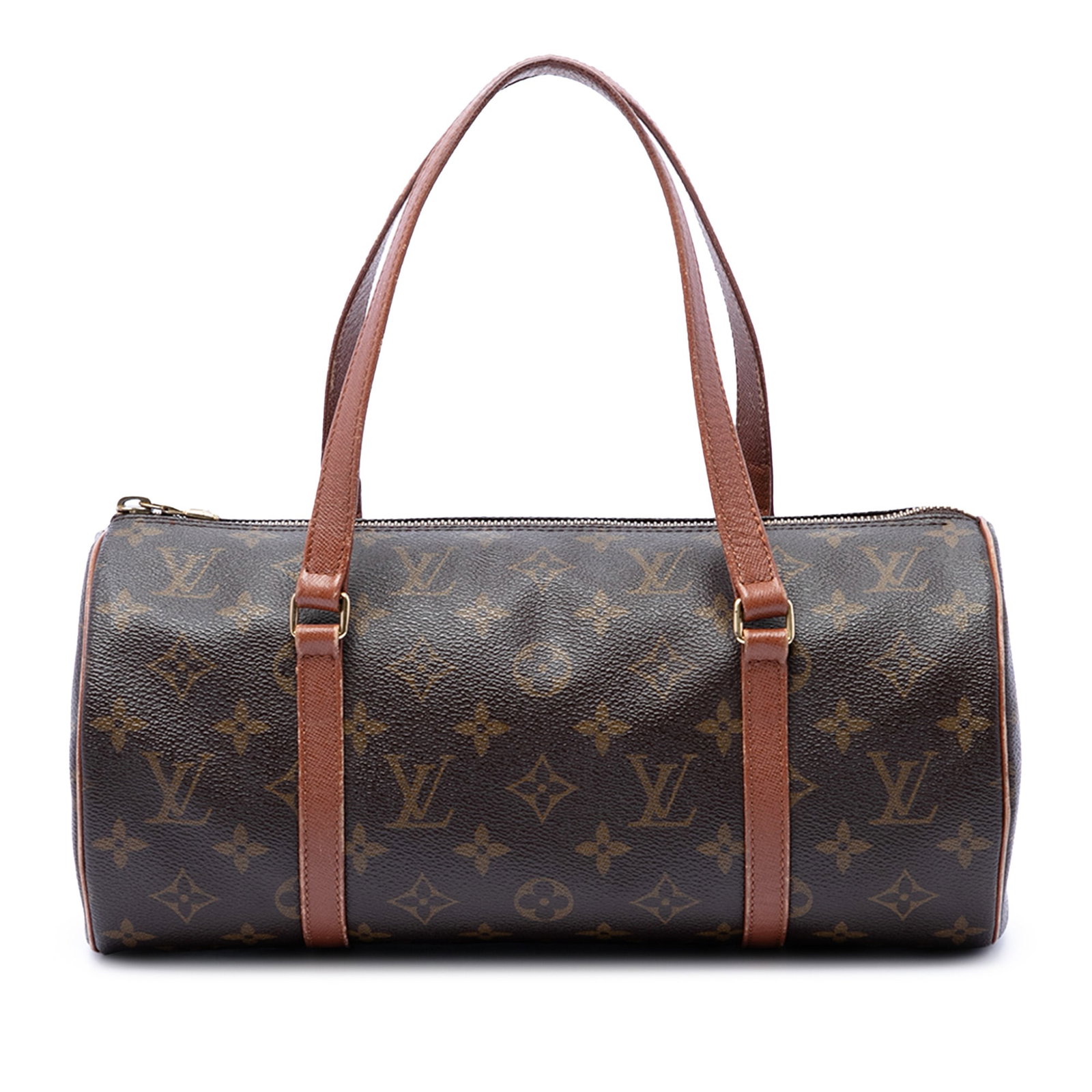 Louis Vuitton Papillon 30 Monogram Canvas Handbag: Louis Vuitton Papillon 30 Monogram Canvas Handbag Louis Vuitton Monogram Papillon 30 bag crafted with a monogram canvas body, leather trim, flat leather handles, and a top zip closure. Made in France.