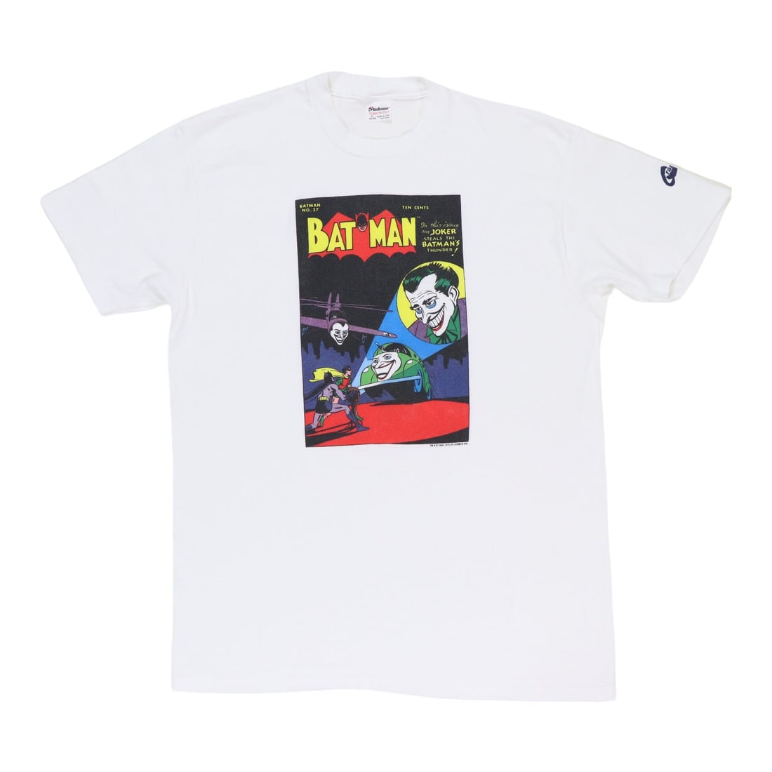 White 1980s DC Comics Batman Joker cotton graphic shirt XL (1 of 6)