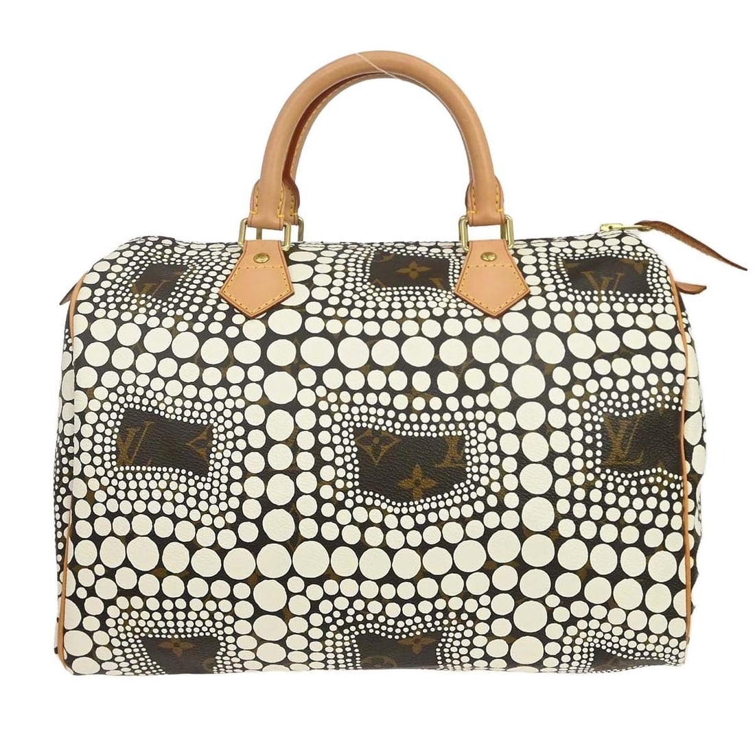 Louis Vuitton Speedy 30 Monogram Town Satchel M40690 White Brown: Louis Vuitton Speedy 30 Monogram Town Satchel M40690 White Brown Vintage Louis Vuitton Speedy 30 handbag from the Monogram Town line in Blanc and brown Monogram canvas with leather trim and double han