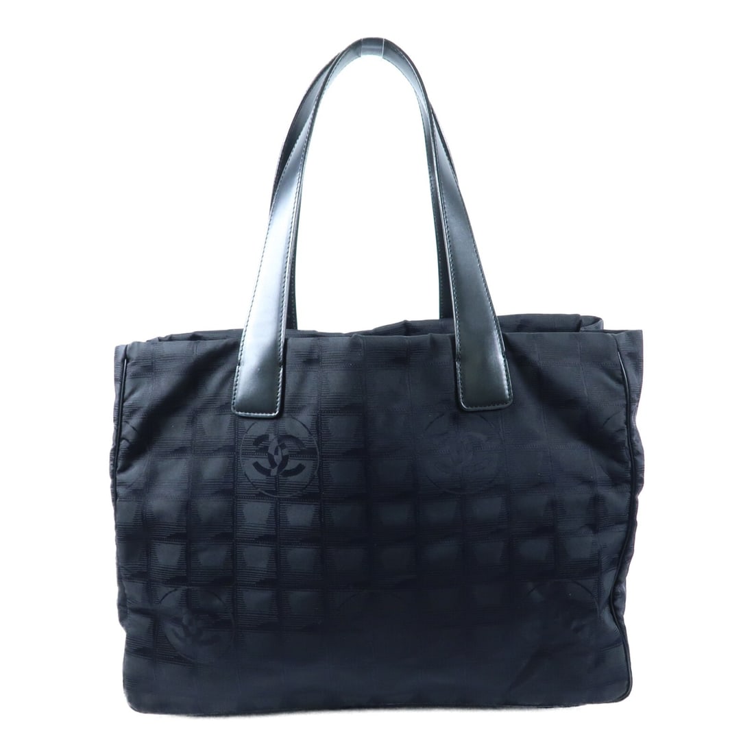 CHANEL Travel Line Nylon Tote Bag Black CC GHW (1 of 12)
