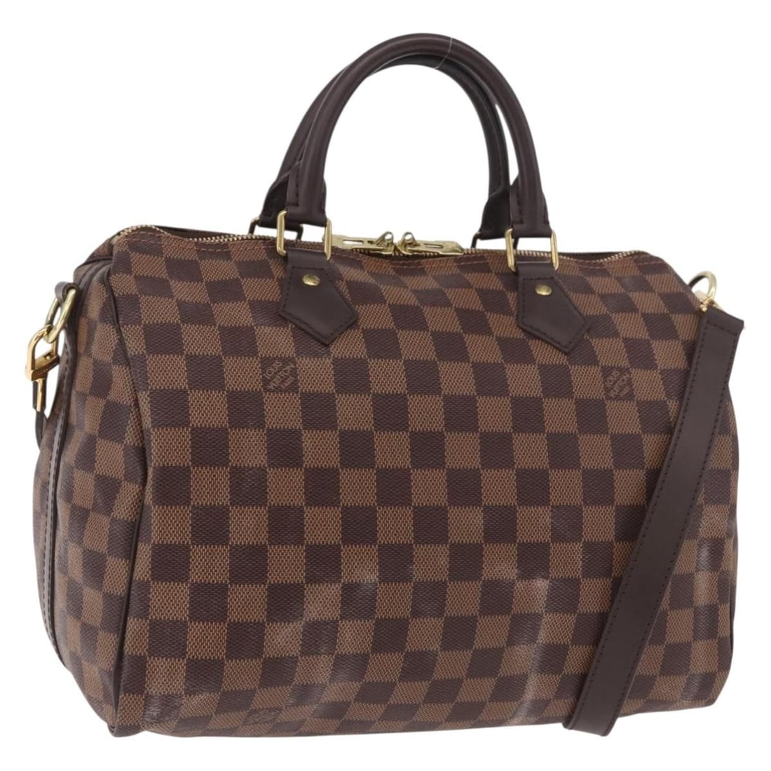 Louis Vuitton N41367 Speedy Bandouliere 30 Damier Ebene handbag: Louis Vuitton N41367 Speedy Bandouliere 30 Damier Ebene handbag Louis Vuitton Speedy Bandouliere 30 handbag in Damier Ebene canvas. Made in France, this women's bag includes a dust bag and shoulder st