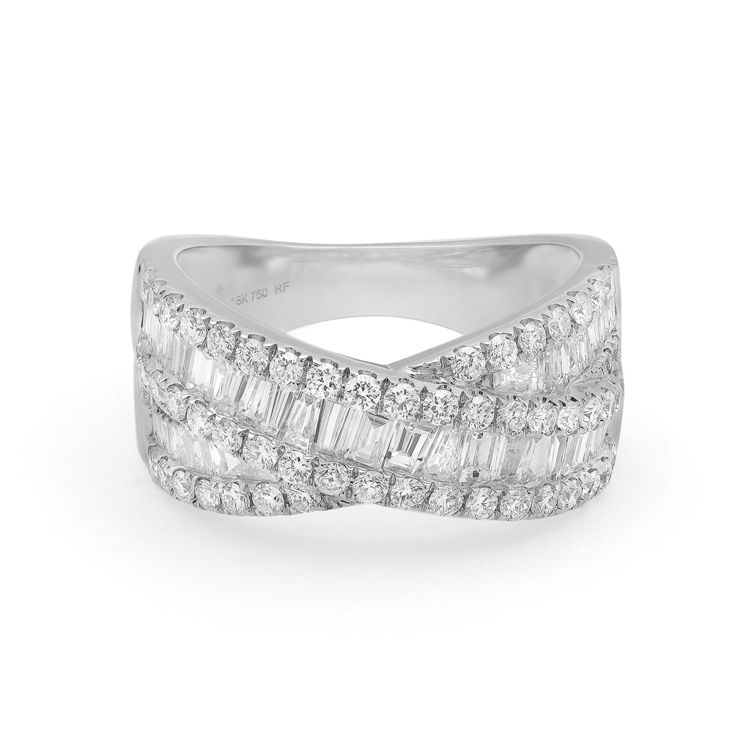 Rachel Koen 2.06Cttw Diamond Ring 18K White Gold Elegant Band: Rachel Koen 2.06Cttw Diamond Ring 18K White Gold Elegant Band Make a statement with this exquisite Rachel Koen diamond ring, elegantly crafted in 18K white gold. This stunning piece features a total o