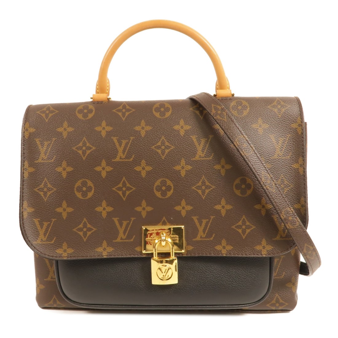 Louis Vuitton Marignan M44259 Monogram 2 Way Shoulder Bag Brown: Louis Vuitton Marignan M44259 Monogram 2 Way Shoulder Bag Brown Louis Vuitton Marignan 2-way shoulder handbag in brown Monogram PVC coated canvas. This women's bag features a structured design with a 