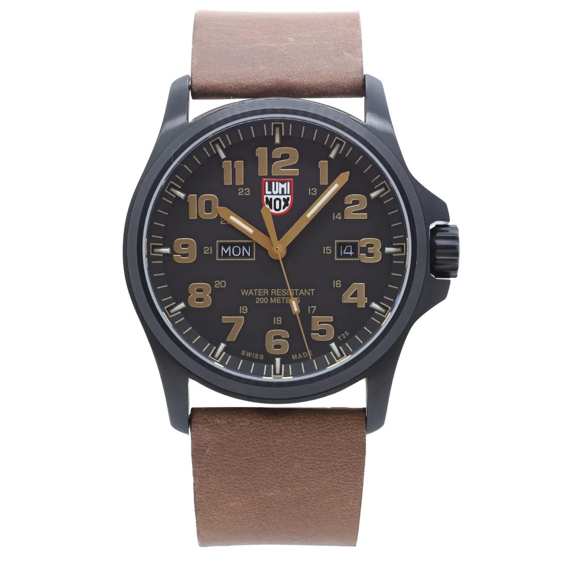 Luminox XL.1929 Atacama Field mens quartz watch black dial 45mm: Luminox XL.1929 Atacama Field mens quartz watch black dial 45mm Luminox Atacama Field Day Date men's quartz wristwatch with a black analog dial and easy-to-read Arabic numerals. This Swiss Made displa