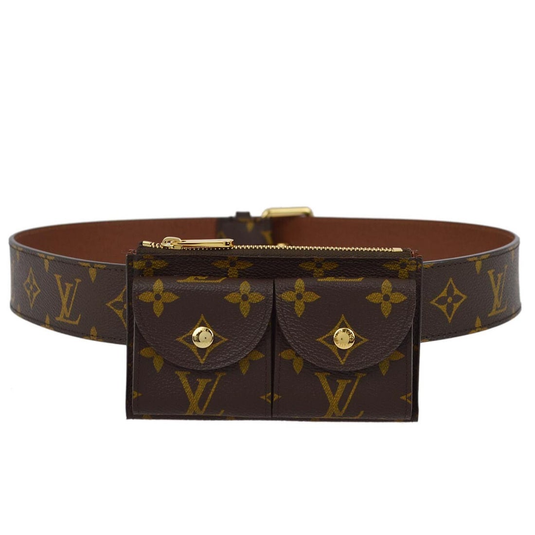 Louis Vuitton Pochette Florentine Monogram Belt Bag M9836 90 36: Louis Vuitton Pochette Florentine Monogram Belt Bag M9836 90 36 Louis Vuitton Ceinture Pochette Duo waist bum bag in Monogram canvas and leather, made in Spain. It features a zip closure, adjustable l