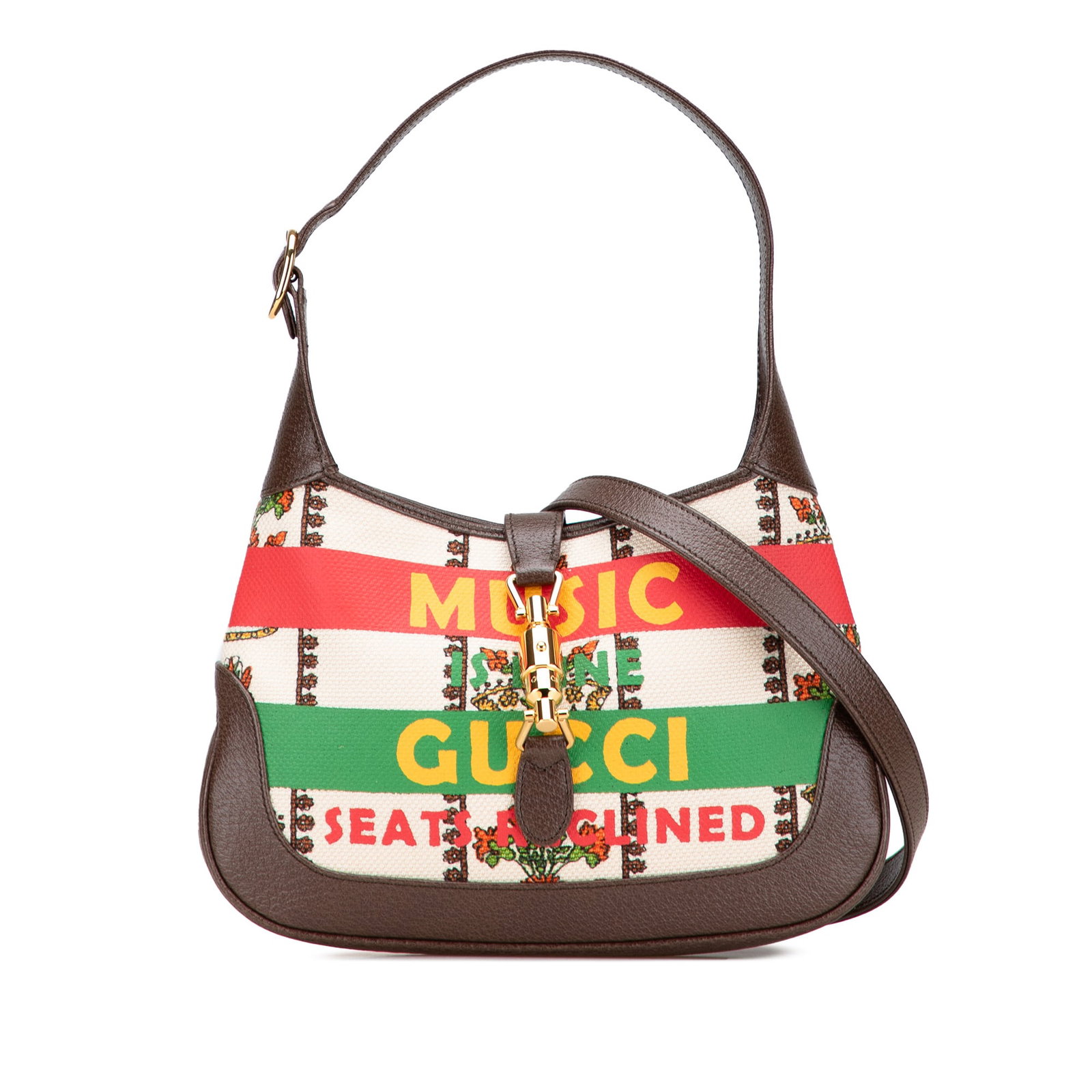 Gucci Jackie 1961 Canvas Crossbody Bag with Leather Trim (1 of 10)