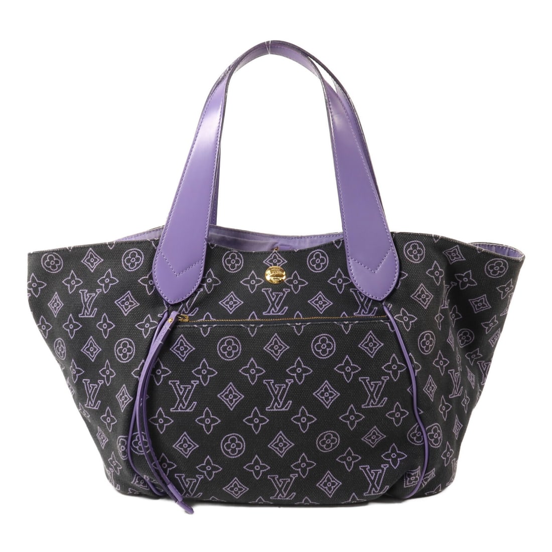 Louis Vuitton Beach Line Cabas M95987 Canvas Handbag Purple Black: Louis Vuitton Beach Line Cabas M95987 Canvas Handbag Purple Black Louis Vuitton LV GHW Beach Line Cabas handbag, model M95987, in purple/black canvas. Designed for women, this regular-size handbag was