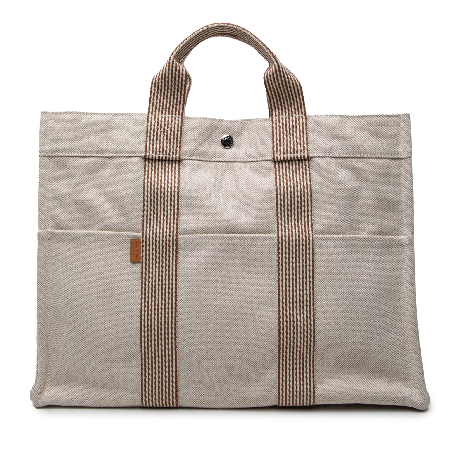 Hermes Fourre Tout MM Canvas Tote Bag Beige (1 of 6)