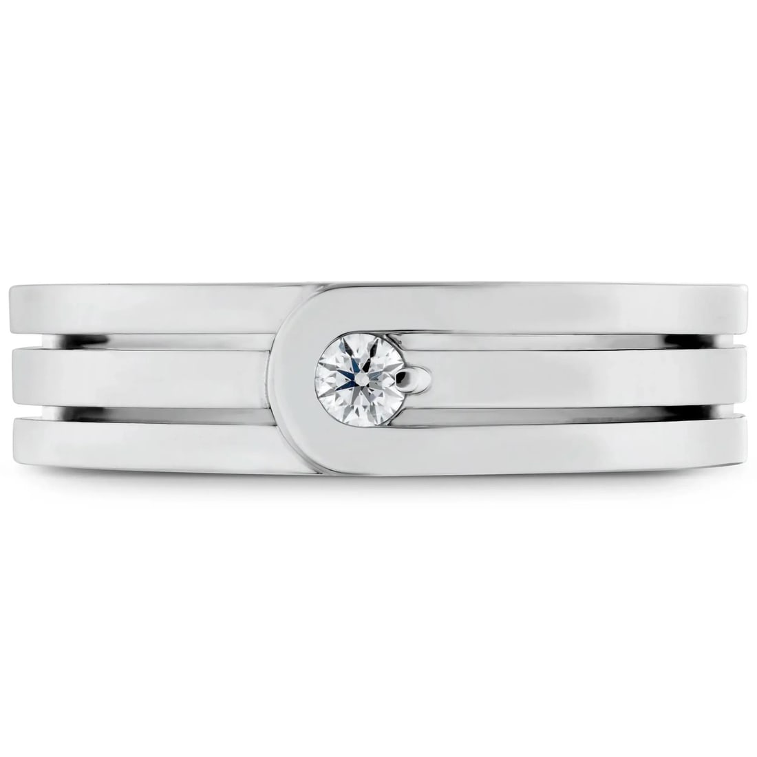 Hearts On Fire Encompass 18K White Gold Diamond Band Ring 0.08 ctw (1 of 5)