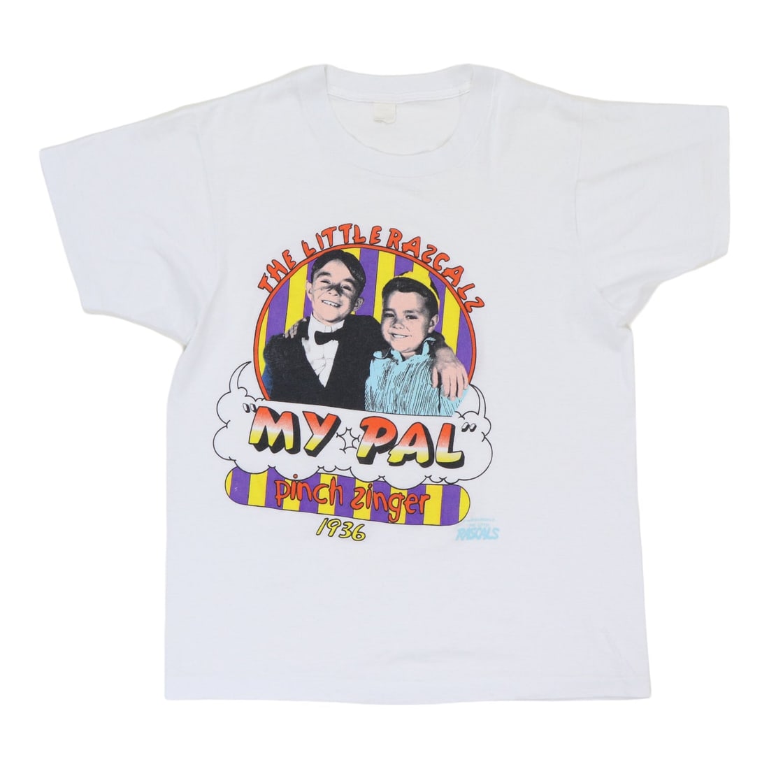 Vintage 1986 The Little Rascals Alfalfa Spanky White Shirt (1 of 4)