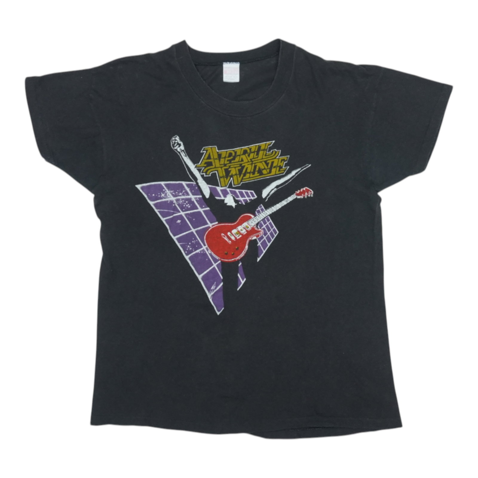 Vintage 1982 April Wine Power Play Tour T Shirt Medium: Vintage 1982 April Wine Power Play Tour T Shirt Medium Authentic original vintage 1982 April Wine Power Play World Tour shirt with front and back graphics. This black cotton shirt is tagged size mediu
