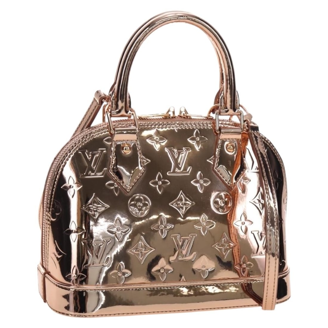 Louis Vuitton Alma BB M27037 Monogram Miroir handbag Cuible: Louis Vuitton Alma BB M27037 Monogram Miroir handbag Cuible Louis Vuitton Alma BB handbag in Cuible Monogram Miroir Canvas. Made in France, this women's handbag includes the dust bag, item box, and sh
