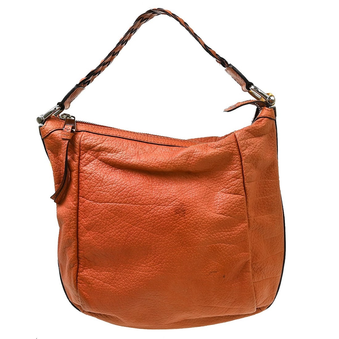 Gucci Bamboo Bar Hobo Brown Leather Handbag: Gucci Bamboo Bar Hobo Brown Leather Handbag Gucci Bamboo Bar Hobo handbag in brown leather. This women's bag is made in Italy and is presented in good condition, with visible scuffing, dirt, and pen m