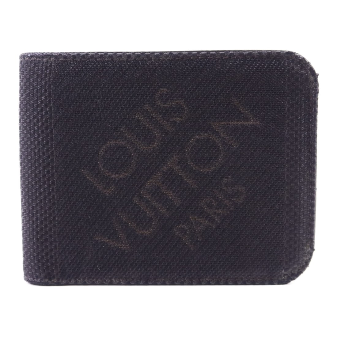 Louis Vuitton M93548 Damier Geant bi-fold wallet black canvas: Louis Vuitton M93548 Damier Geant bi-fold wallet black canvas Louis Vuitton bi-fold wallet in black Damier Geant canvas. This men's wallet features a compact bifold design with multiple interior compa