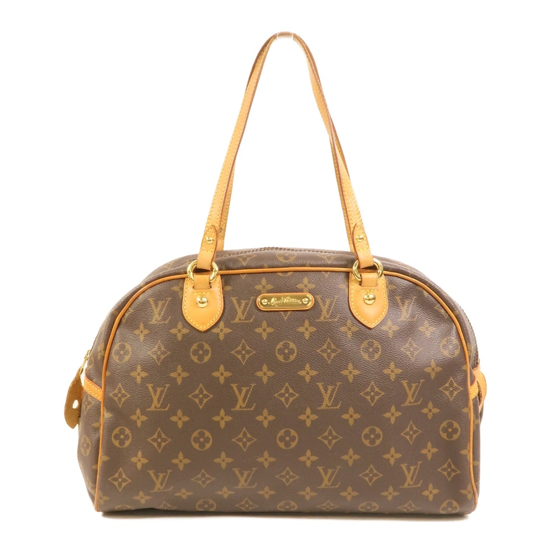 Louis Vuitton Montorgueil GM Monogram Shoulder Bag M95566 Brown: Louis Vuitton Montorgueil GM Monogram Shoulder Bag M95566 Brown Louis Vuitton Montorgueil GM shoulder bag in brown Monogram x PVC coated canvas. It features gold-tone hardware, a shoulder strap handle