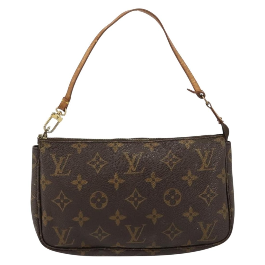 Louis Vuitton Monogram Canvas Pochette Accessoires NM: Louis Vuitton Monogram Canvas Pochette Accessoires NM This Louis Vuitton Pochette Accessoires NM features the iconic Monogram canvas in brown and is designed for female use. The bag is made in France 
