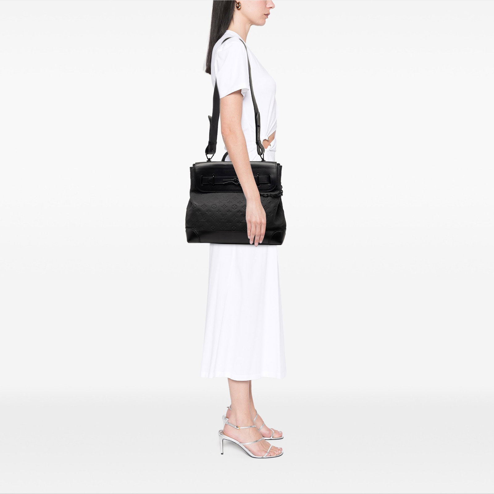Louis Vuitton Steamer PM Monogram Eclipse Shoulder Bag - 7