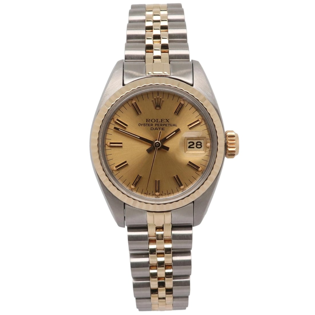 Rolex Date 6917 Ladies Automatic Wristwatch Champagne Dial Two Tone (1 of 6)