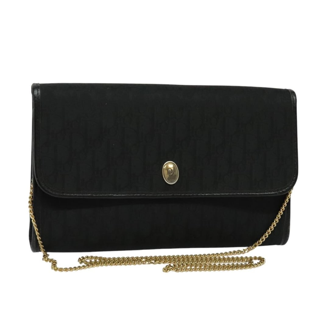 Christian Dior Vintage Trotter Canvas Flap Bag Black: Christian Dior Vintage Trotter Canvas Flap Bag Black Vintage Christian Dior Trotter Flap bag in black canvas. This women's bag is presented in good vintage condition with honest wear throughout. Noted