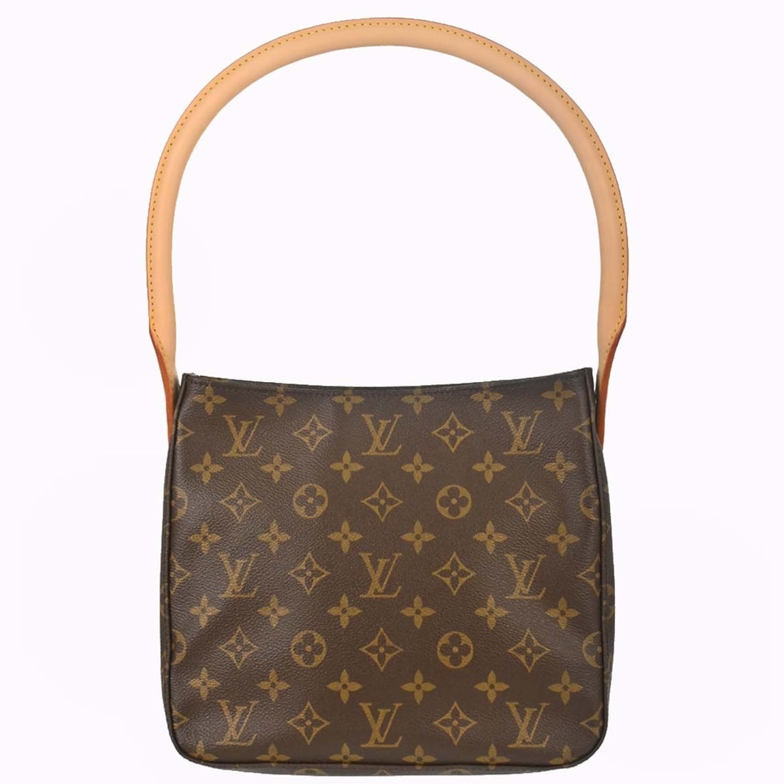 Louis Vuitton Looping MM Monogram Canvas Shoulder Bag M51146: Louis Vuitton Looping MM Monogram Canvas Shoulder Bag M51146 Louis Vuitton Monogram Looping MM handbag in brown Monogram canvas and leather, made in France. This vintage medium shoulder bag features a